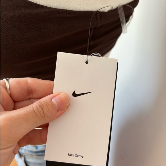 NIKE Brown One-Shoulder Sports Bra - Picture 4 of 7